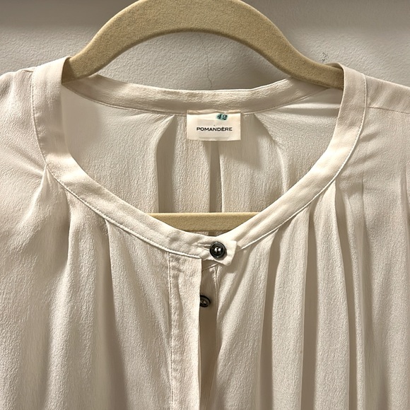 Cream 100% silk blouse - Picture 2 of 3